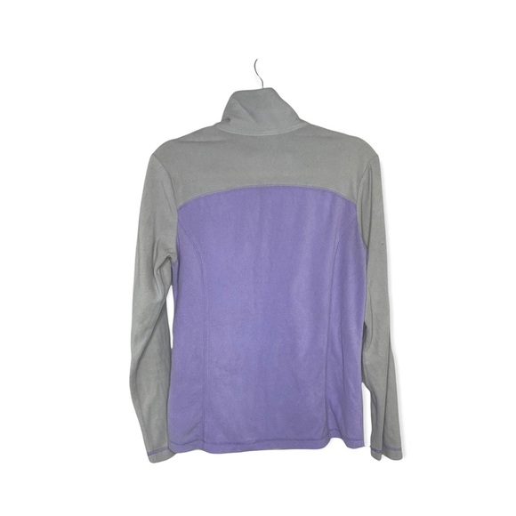 COLUMBIA Purple & Gray 1/4 Zip Pullover Fleece Jacket M - Picture 3 of 6